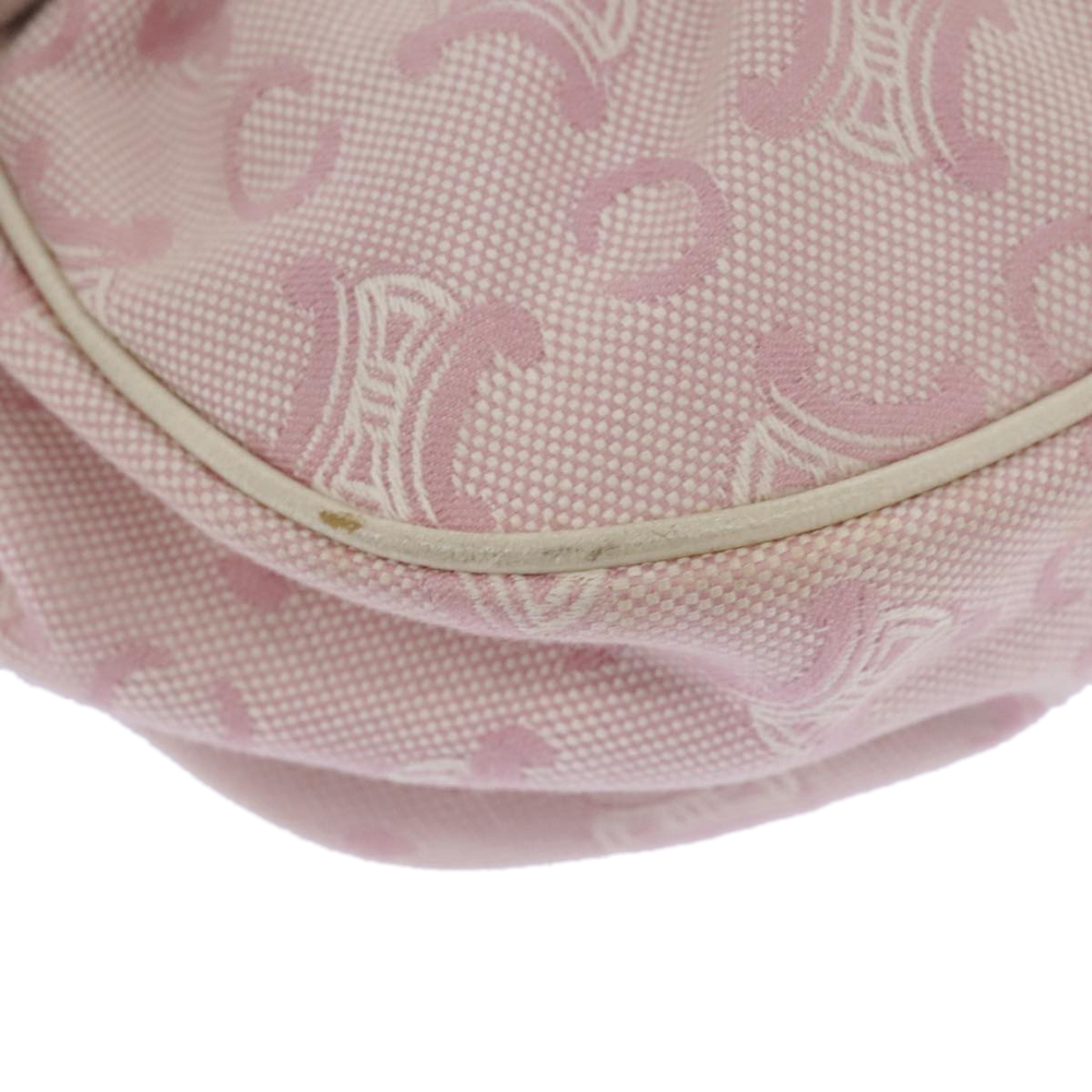CELINE Paris Macadam Canvas Shoulder Bag Pink Gold Auth 96940 - Picture 10 of 16